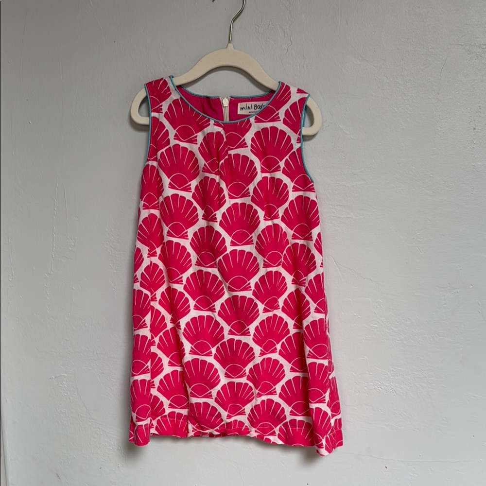 Pink Shell Pattern Kids Dress by Mini Boden